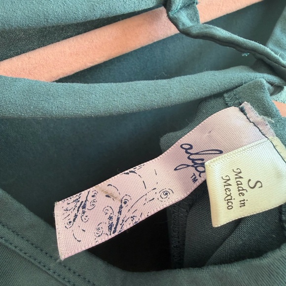 Alya Teal A-Line Dress Small Short Sleeve Stretch Casual Skater Dress - Picture 6 of 10